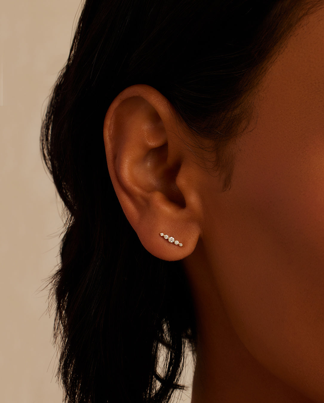 Alternative view of Elle Diamond Row Studs