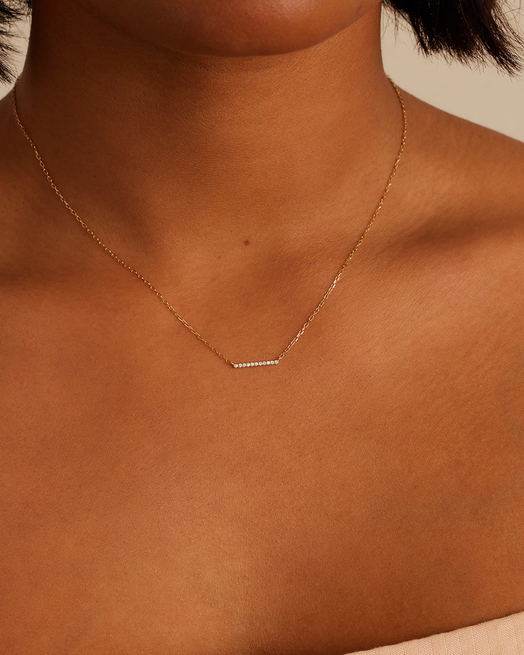 Alternative view of Diamond Bar Necklace
